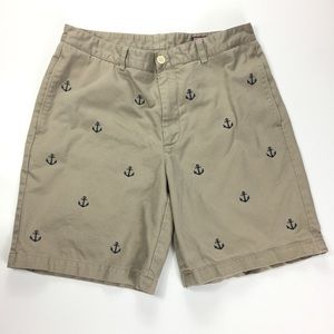 Vineyard Vines Anchor Club Shorts Khaki Prep Tan